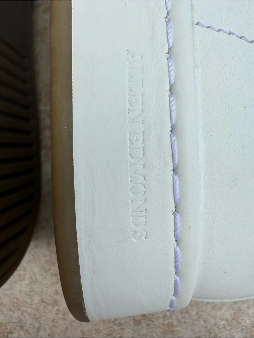 ALLEN EDMONDS BARNES LEATHER LACE-UP SNEAKER WHITE